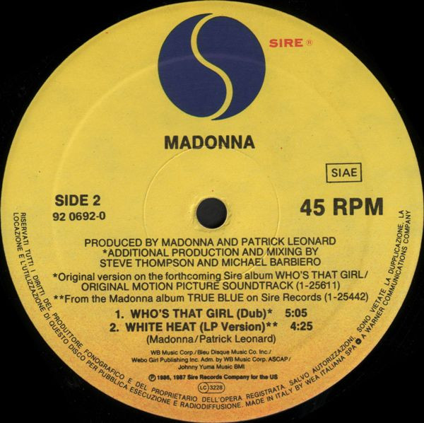Madonna - Who's That Girl (Extended Version) | Sire (92 0692-0) - 2 Madonna - Who's That Girl (Extended Version) | Sire (92 0692-0) - 2
