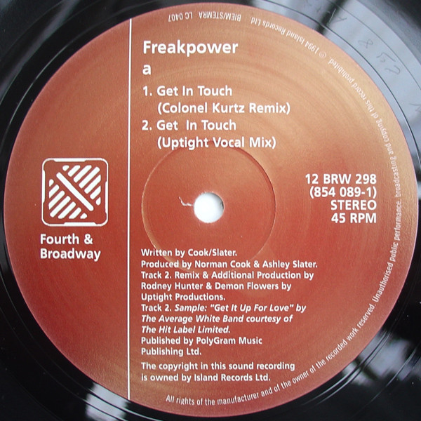 Freak Power - Get In Touch | 4th & Broadway (12 BRW 298) - 3 Freak Power - Get In Touch | 4th & Broadway (12 BRW 298) - 3