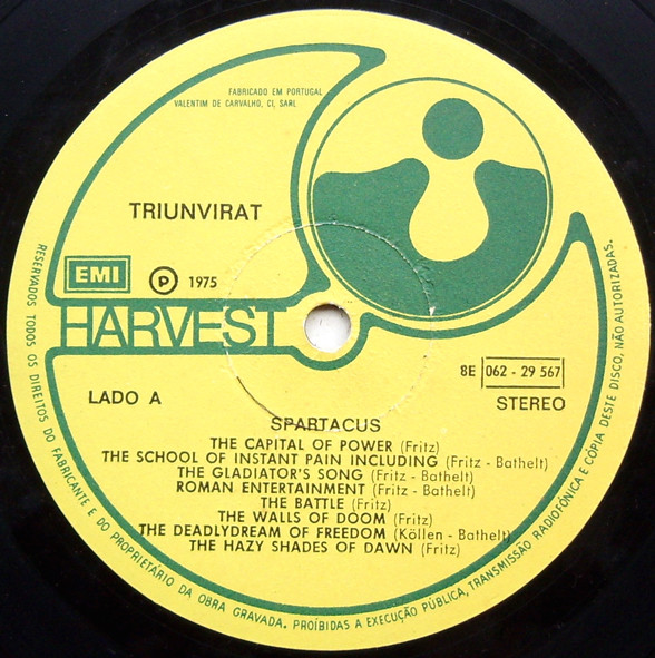 Triumvirat - Spartacus | Harvest (8E 062 29567) - 2