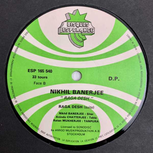 Nikhil Banerjee - Raga Desh | Disques Espérance (ESP 165540) - 4 Nikhil Banerjee - Raga Desh | Disques Espérance (ESP 165540) - 4
