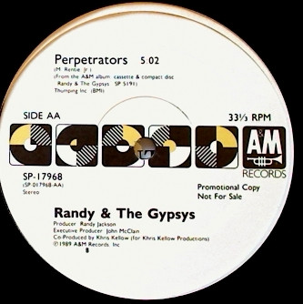Randy & The Gypsys - Perpetrators | A&M Records (SP-17968) - 2
