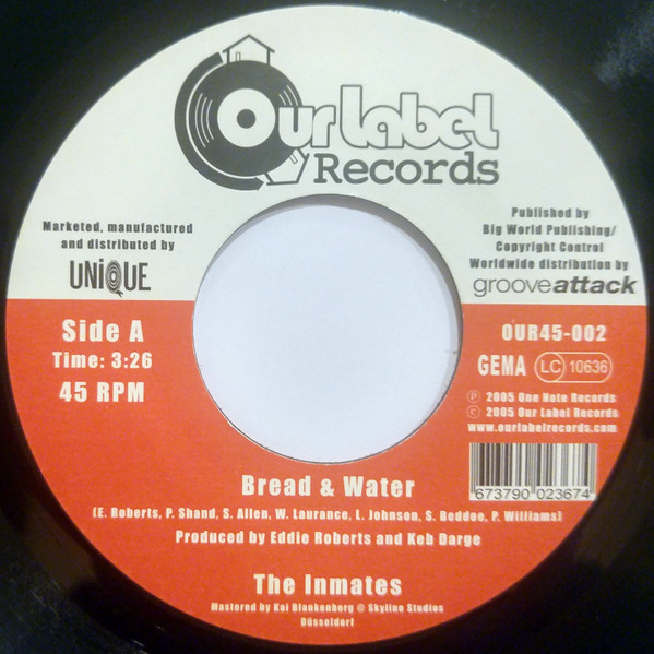 The Inmates - Bread & Water | Our Label Records (OUR45-002) - main