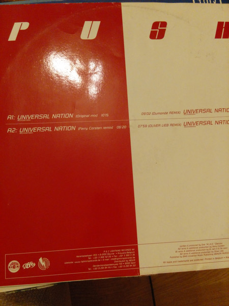 Push - Universal Nation (Millennium Mixes) | Bonzai Records (BR-2000-156) - 3