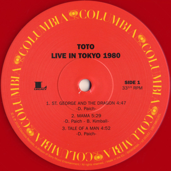 Toto - Live In Tokyo 1980 (RSD2020 - Limited Edition) [Vinyl] | Columbia (19075801201) - 4
