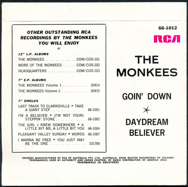 The Monkees - Daydream Believer | RCA (66-1012) - 2