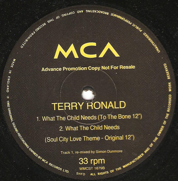 Terry Ronald - What The Child Needs | MCA Records (WMCST 1679) - 2 Terry Ronald - What The Child Needs | MCA Records (WMCST 1679) - 2