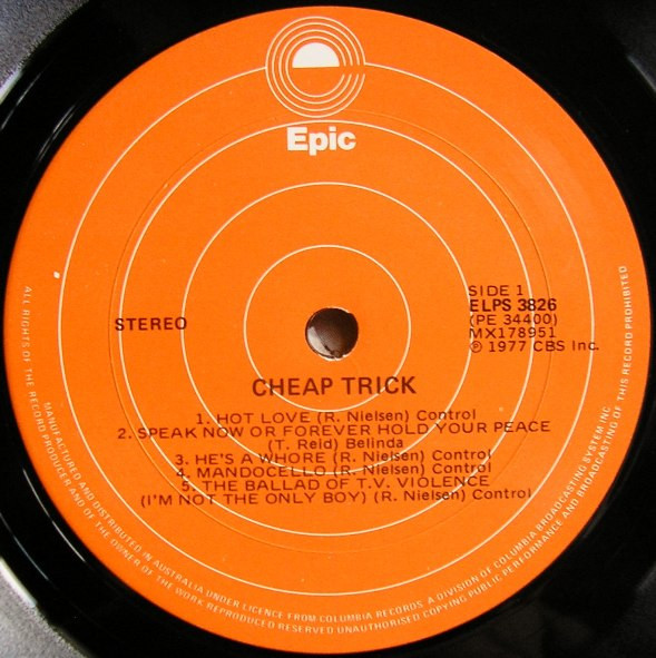 Cheap Trick - Cheap Trick | Epic (ELPS 3826) - 3