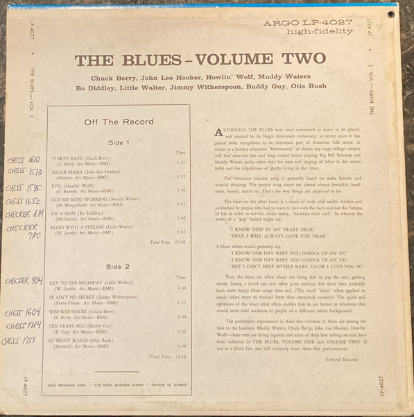 Various - The Blues Volume 2 | Cadet (LP 4027) - 2