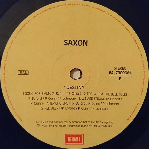 Saxon - Destiny | EMI (64 7900661) - 4 Saxon - Destiny | EMI (64 7900661) - 4