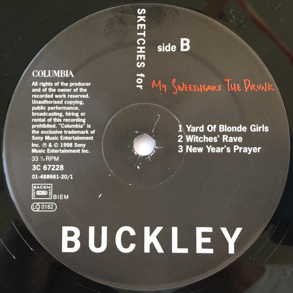 Jeff Buckley - Sketches For My Sweetheart The Drunk | Columbia (3C 67228) - 4 Jeff Buckley - Sketches For My Sweetheart The Drunk | Columbia (3C 67228) - 4