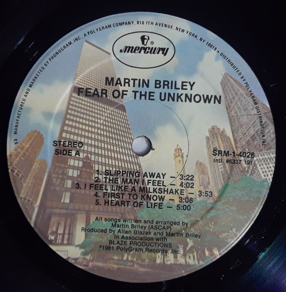 Martin Briley - Fear Of The Unknown | Mercury (SRM-1-4026) - 3 Martin Briley - Fear Of The Unknown | Mercury (SRM-1-4026) - 3