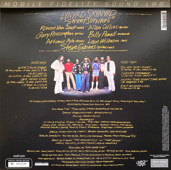 Lynyrd Skynyrd - Street Survivors | Mobile Fidelity Sound Lab (MOFI 1-019) - 3 Lynyrd Skynyrd - Street Survivors | Mobile Fidelity Sound Lab (MOFI 1-019) - 3