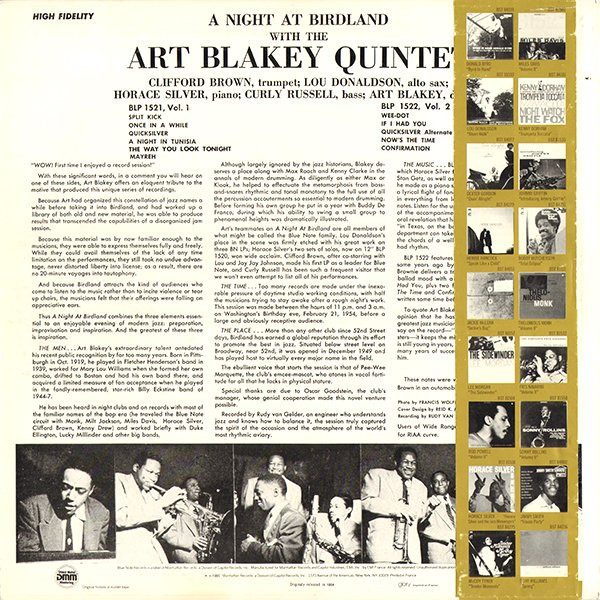 Art Blakey Quintet - A Night At Birdland Volume 2 | Blue Note (BST 81522) - 2 Art Blakey Quintet - A Night At Birdland Volume 2 | Blue Note (BST 81522) - 2