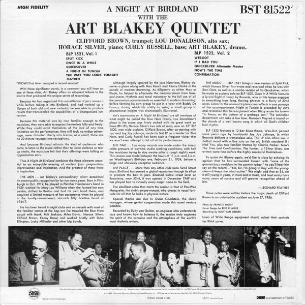 Art Blakey Quintet - A Night At Birdland Volume 2 | Blue Note (BST 81522) - 4 Art Blakey Quintet - A Night At Birdland Volume 2 | Blue Note (BST 81522) - 4