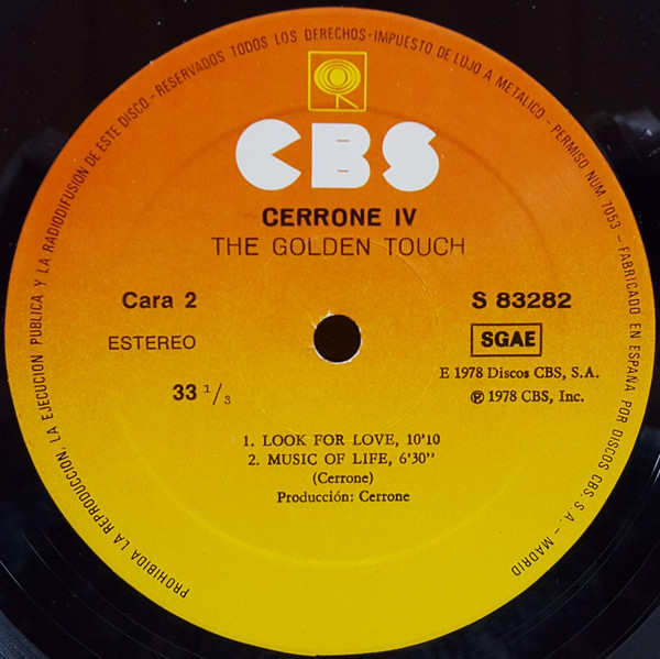 Cerrone - Cerrone IV - The Golden Touch | CBS (S 83282) - 4 Cerrone - Cerrone IV - The Golden Touch | CBS (S 83282) - 4
