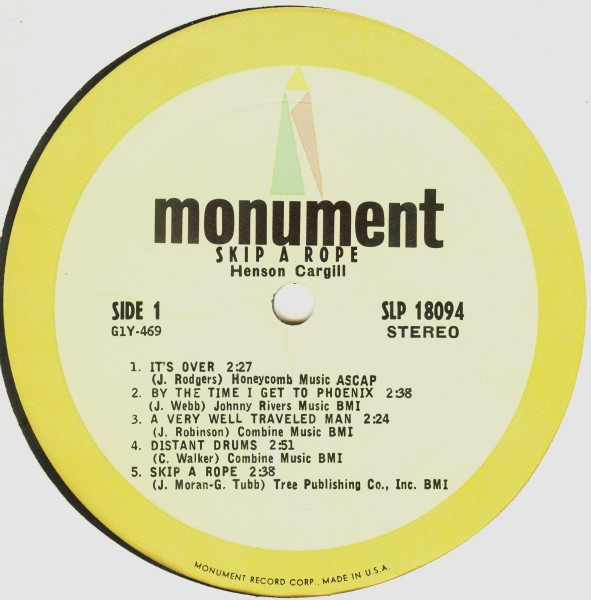 Henson Cargill - Skip A Rope | Monument (SLP18094) - 3