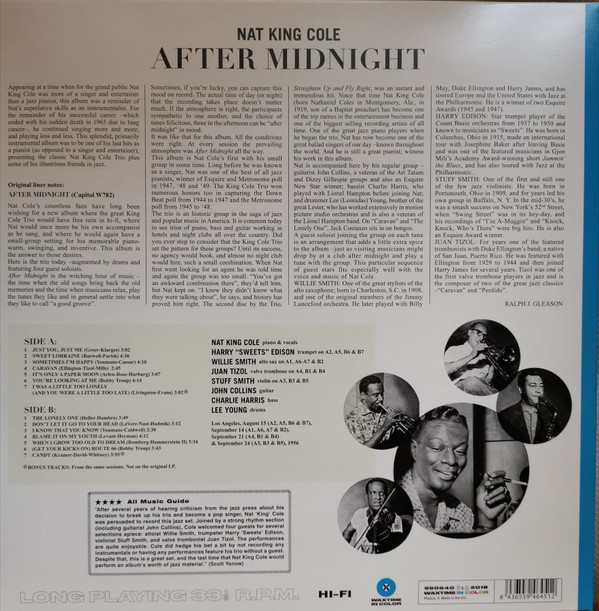 The Nat King Cole Trio - After Midnight | WaxTime In Color (950640) - 2