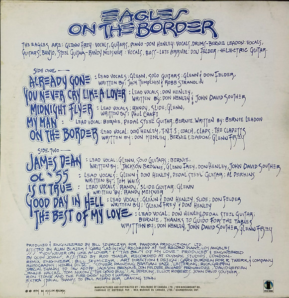 Eagles - On The Border | Asylum Records (7ES-1004) - 2 Eagles - On The Border | Asylum Records (7ES-1004) - 2