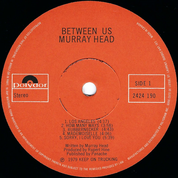Murray Head - Between Us | Polydor (2424 190) - 3