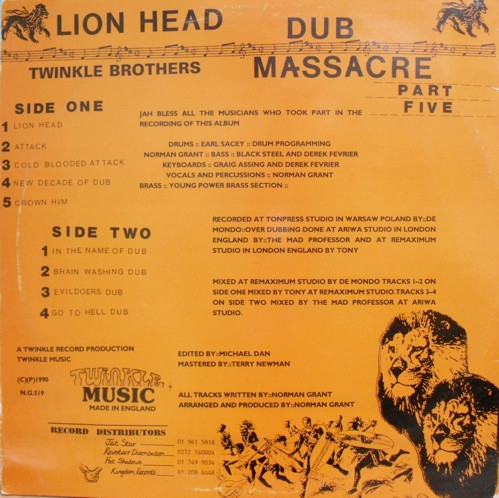 Twinkle Brothers - Dub Massacre Part Five - Lion Head | Twinkle Music (NG 519) - 2 Twinkle Brothers - Dub Massacre Part Five - Lion Head | Twinkle Music (NG 519) - 2