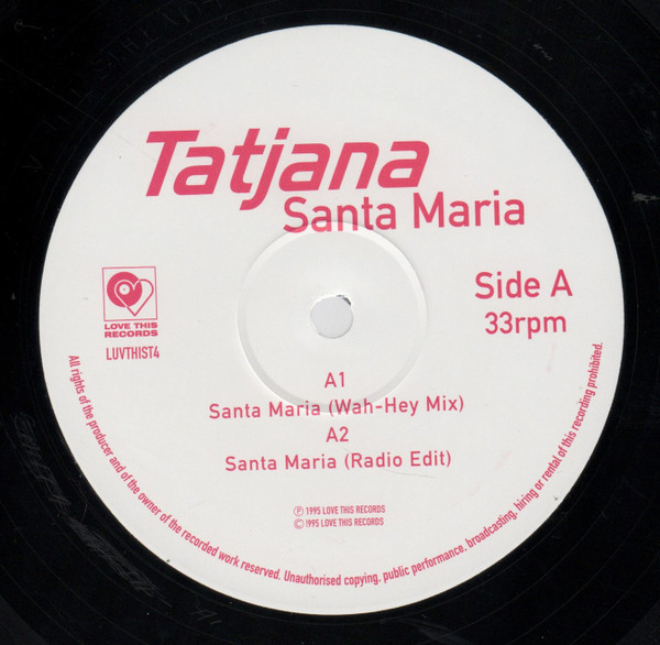 Tatjana - Santa Maria | Love This Records (LUVTHIST4) - 3