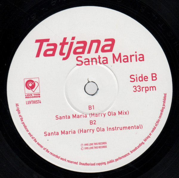 Tatjana - Santa Maria | Love This Records (LUVTHIST4) - 4