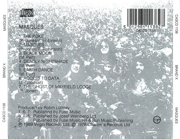 Brand X - Masques | Virgin (CASCD 1138) - 2 Brand X - Masques | Virgin (CASCD 1138) - 2