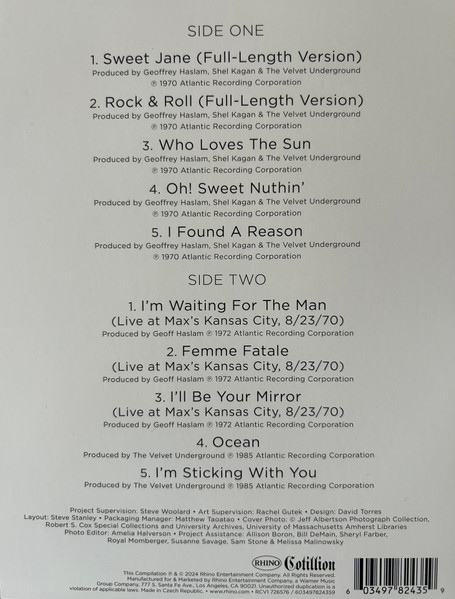 The Velvet Underground - Now Playing LP | Rhino Records (RCV1 726576) - 3 The Velvet Underground - Now Playing LP | Rhino Records (RCV1 726576) - 3