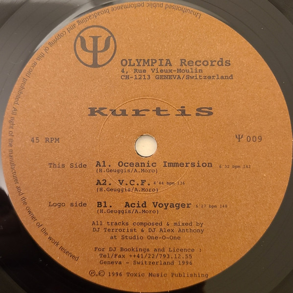 Kurtis - Acid Voyager E.P. | Olympia Records (Ψ 009)