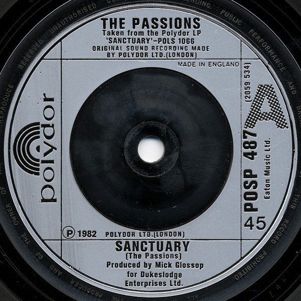 The Passions - Sanctuary | Polydor (POSP 487) - 3 The Passions - Sanctuary | Polydor (POSP 487) - 3