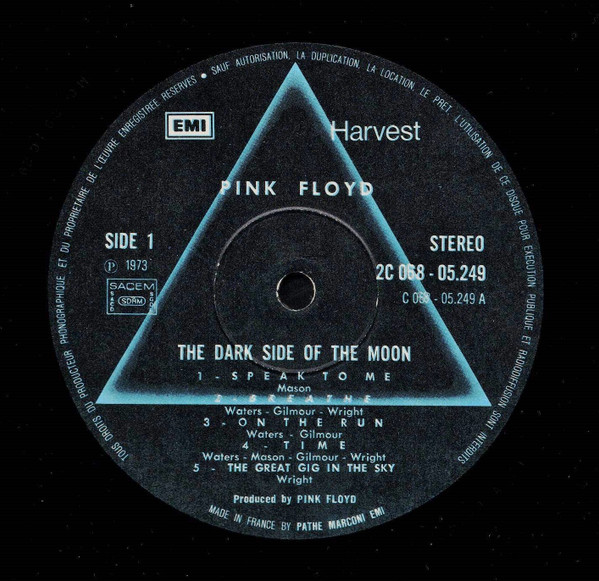 Pink Floyd - The Dark Side Of The Moon | Harvest (2C 068-05249) - 4