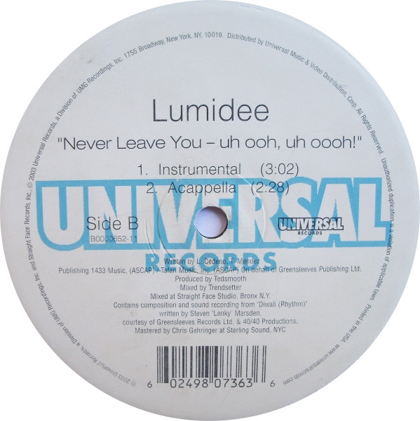 Lumidee - Never Leave You - Uh Ooh, Uh Oooh! | Universal Records (B0000652-11) - 4