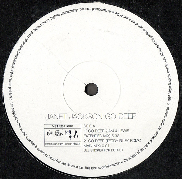 Janet Jackson - Go Deep | Virgin (VSTRDJ 1680)