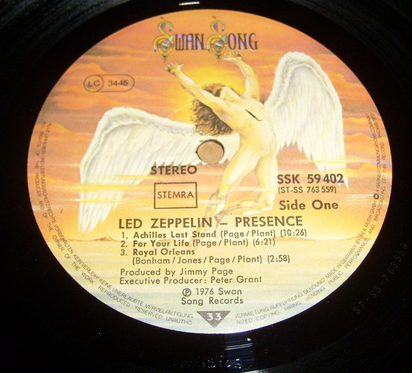 Led Zeppelin - Presence | Swan Song (SSK 59402) - 2 Led Zeppelin - Presence | Swan Song (SSK 59402) - 2