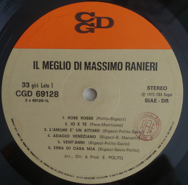 Massimo Ranieri - Il Meglio Di Massimo Ranieri | CGD (CGD 69128) - 3 Massimo Ranieri - Il Meglio Di Massimo Ranieri | CGD (CGD 69128) - 3