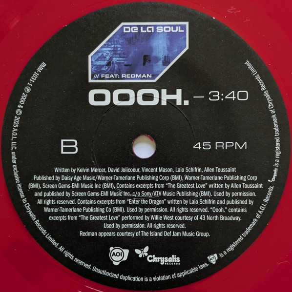 De La Soul - All Good?/Oooh. | AOI Records (RMM-1031-1) - 4 De La Soul - All Good?/Oooh. | AOI Records (RMM-1031-1) - 4