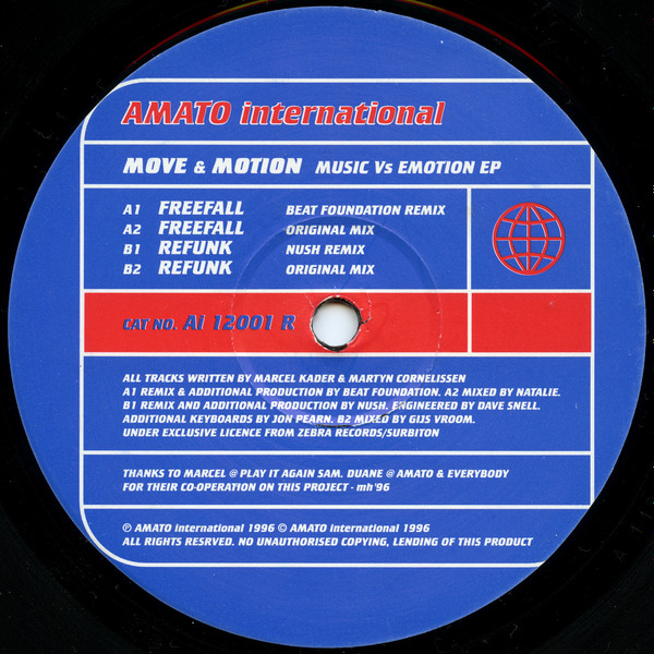 Move & Motion - Music vs. Emotion EP | Amato International (AI12001R) - 3