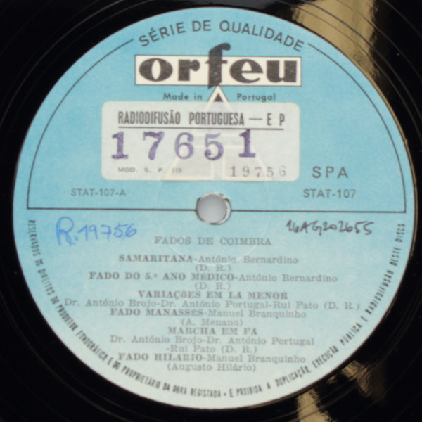 Various - Noites de Coimbra | Orfeu (STAT-107) - 3