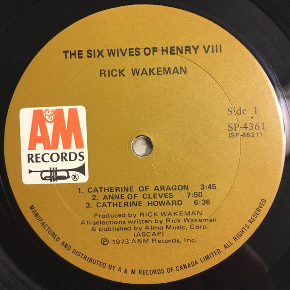Rick Wakeman - The Six Wives Of Henry VIII | A&M Records (SP-4361) - 2 Rick Wakeman - The Six Wives Of Henry VIII | A&M Records (SP-4361) - 2