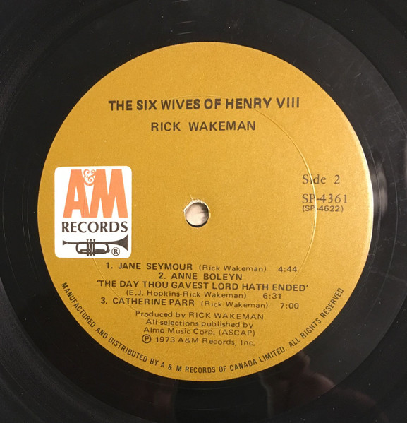 Rick Wakeman - The Six Wives Of Henry VIII | A&M Records (SP-4361) - 3 Rick Wakeman - The Six Wives Of Henry VIII | A&M Records (SP-4361) - 3