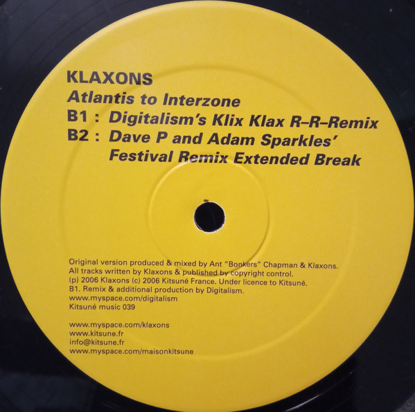 Klaxons - Atlantis To Interzone | Kitsuné Music (Kitsuné music 039) - 2