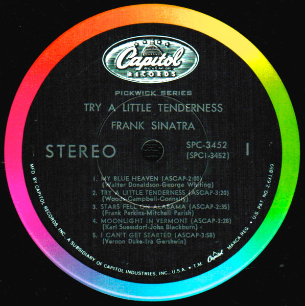 Frank Sinatra - Try A Little Tenderness | Capitol Records (SPC-3452) - 3 Frank Sinatra - Try A Little Tenderness | Capitol Records (SPC-3452) - 3