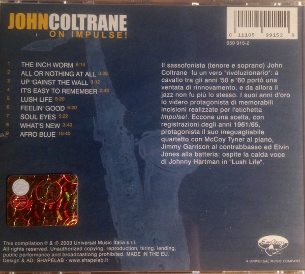 John Coltrane - On Impulse ! | EmArcy (059 915-2) - 2 John Coltrane - On Impulse ! | EmArcy (059 915-2) - 2