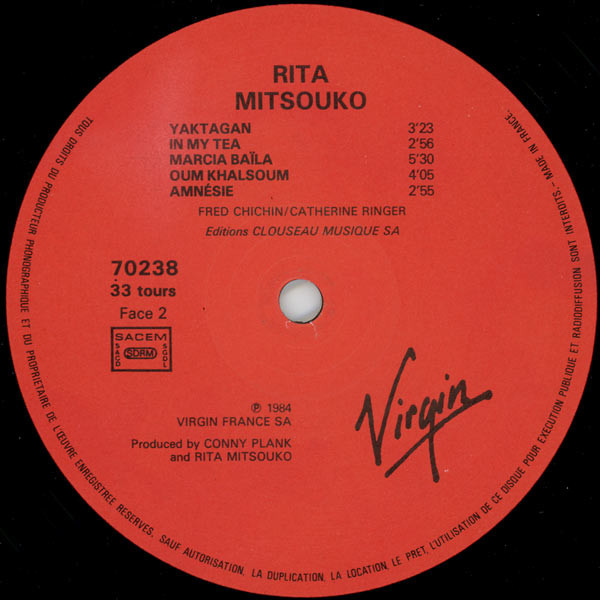 Les Rita Mitsouko - Rita Mitsouko | Virgin (70238) - 4 Les Rita Mitsouko - Rita Mitsouko | Virgin (70238) - 4
