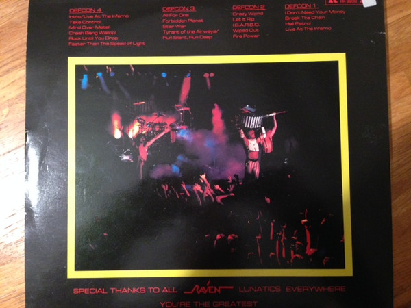 Raven - Live At The Inferno | Roadrunner Records (RR 9808) - 2