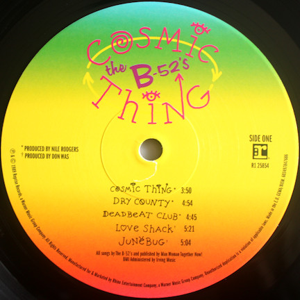 The B-52's - Cosmic Thing LP | Reprise Records (R1 25854) - 2 The B-52's - Cosmic Thing LP | Reprise Records (R1 25854) - 2