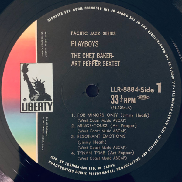Chet Baker & Art Pepper - Playboys | Liberty (LLR-8884) - 3 Chet Baker & Art Pepper - Playboys | Liberty (LLR-8884) - 3