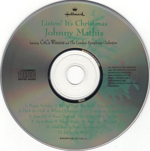 Johnny Mathis Featuring CeCe Winans And London Symphony Orchestra - Listen! It's Christmas | Hallmark (695PR1833) - 3 Johnny Mathis Featuring CeCe Winans And London Symphony Orchestra - Listen! It's Christmas | Hallmark (695PR1833) - 3