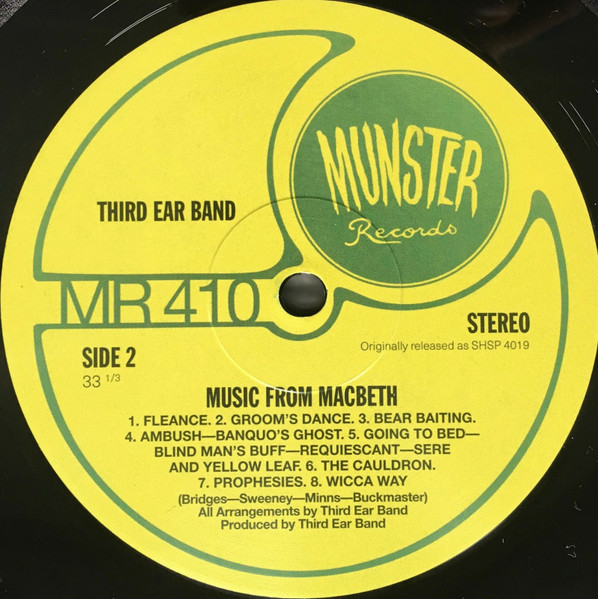 Third Ear Band - Music From Macbeth | Munster Records (MR 410) - 4 Third Ear Band - Music From Macbeth | Munster Records (MR 410) - 4