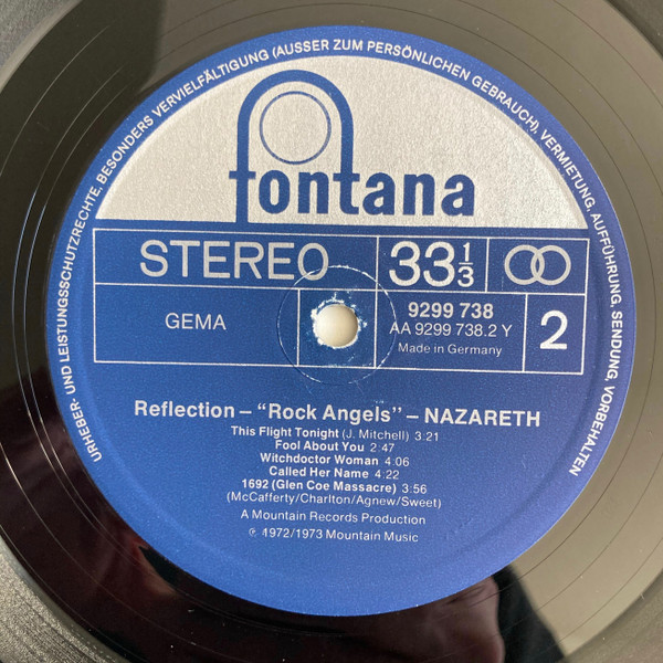 Nazareth - Reflection - Rock Angels | Fontana (9299 738) - 4 Nazareth - Reflection - Rock Angels | Fontana (9299 738) - 4